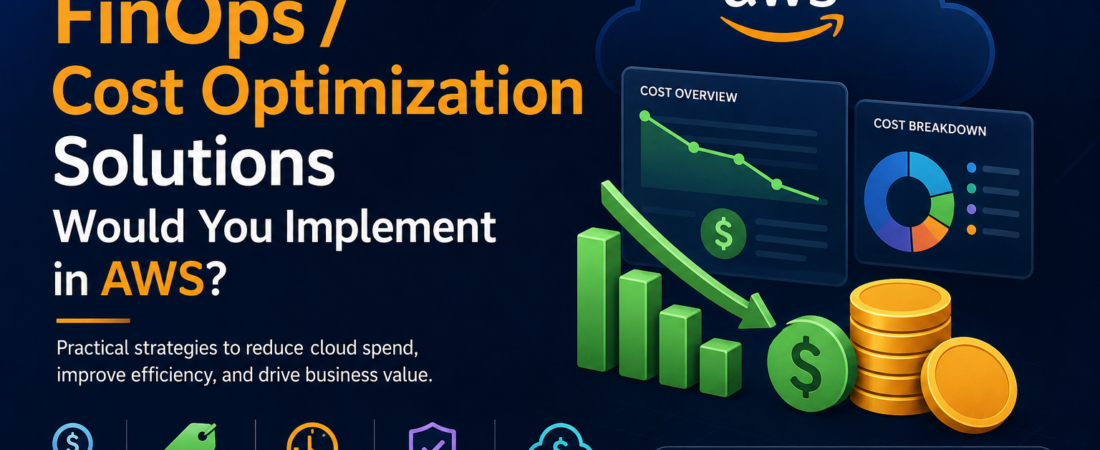 What FinOps/cost optimization solutions would you implement in cloud infrastructure?